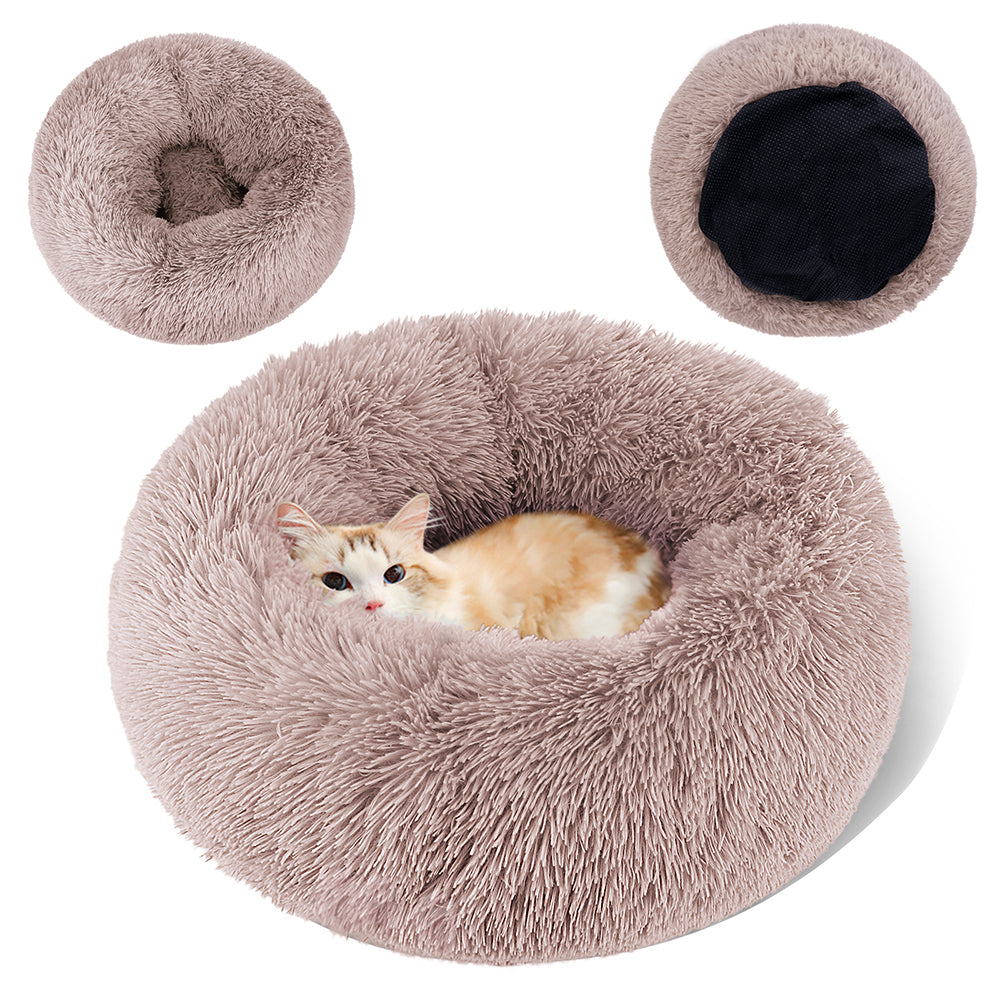 Topmart Deep Sleep Soothing Donut Shape Plush Pet Nest - 23"