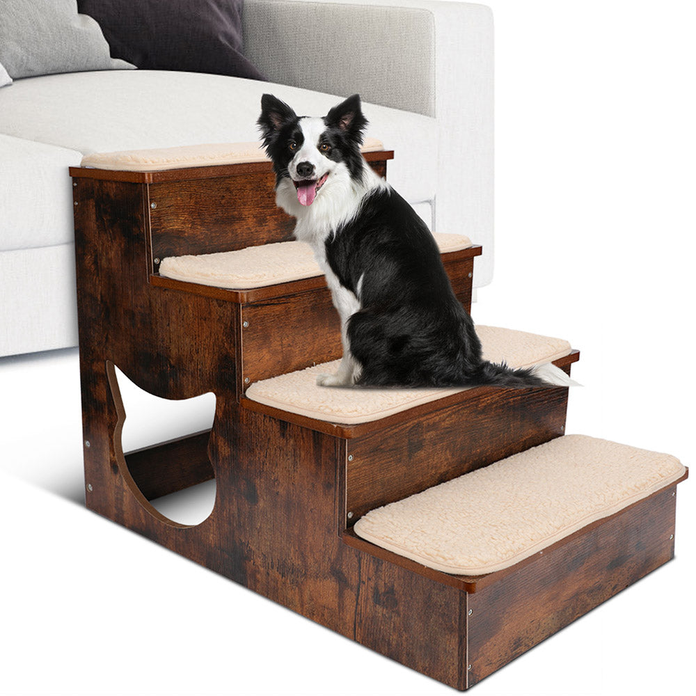 TOPMART - Wooden Pet Step Stool 160 Lbs - Large Dogs