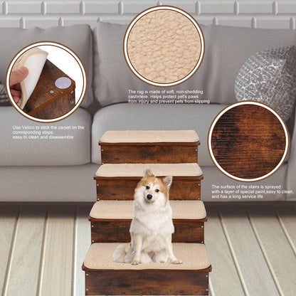 TOPMART - Wooden Pet Step Stool 160 Lbs - Large Dogs