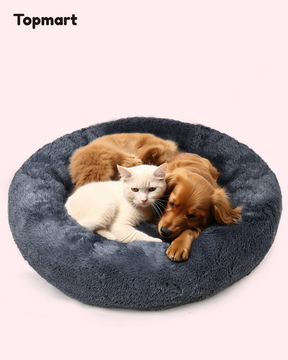 Topmart Deep Sleep Soothing Donut Shape Plush Pet Nest - 36"
