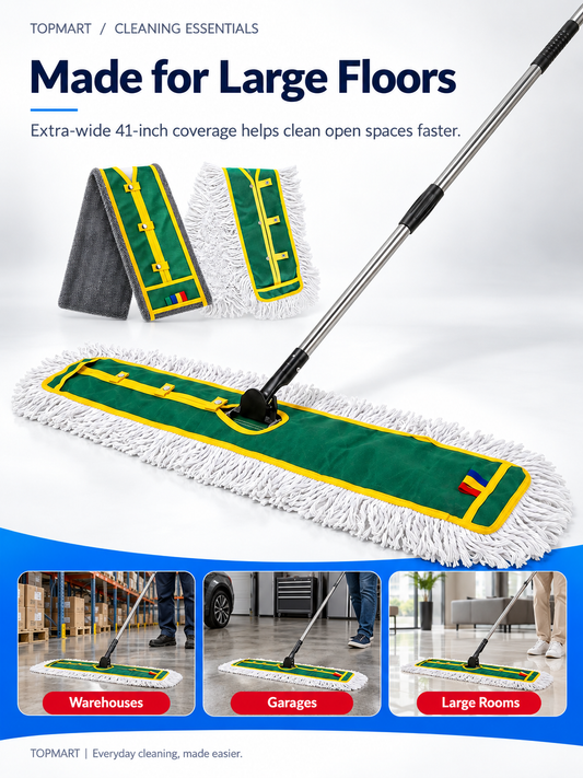 41-Inch Wide Dust Mop with 2 Washable Pads