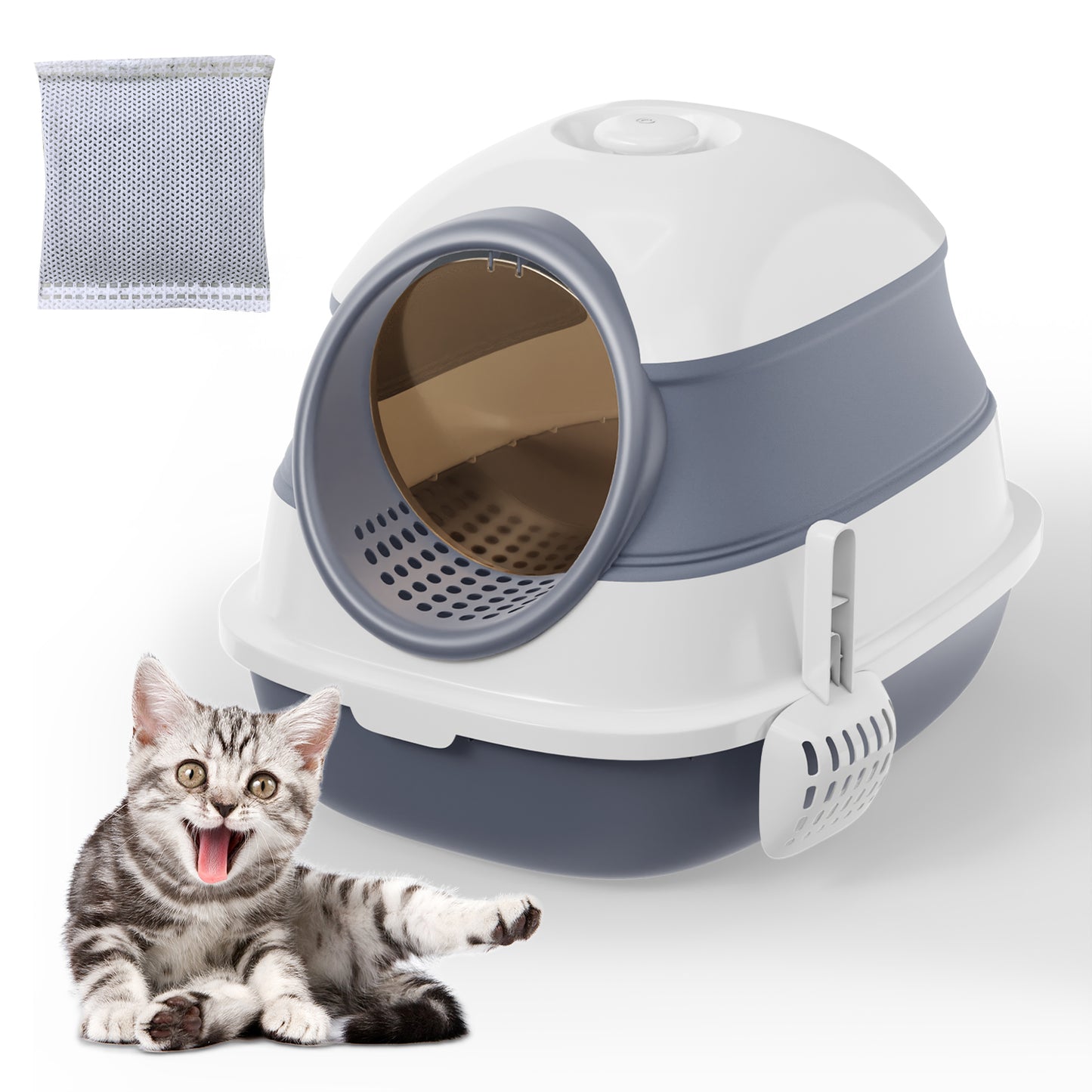 Foldable Cat Litter Box, Cat Toilet - TOPMART