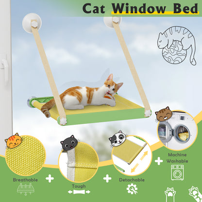 2-in-1 Large Cat Hammock - Fruity Green (44 lbs.) - TOPMART