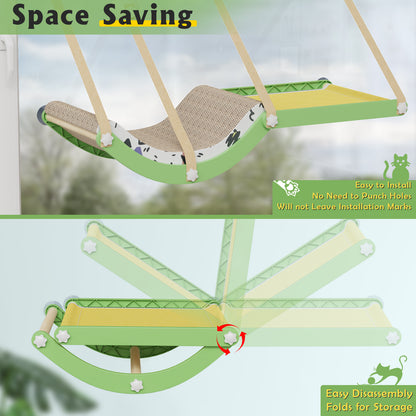 2-in-1 Large Cat Hammock - Fruity Green (44 lbs.) - TOPMART