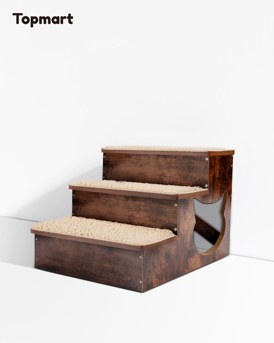 TOPMART - Wooden Pet Step Stool 160 Lbs - Large Dogs