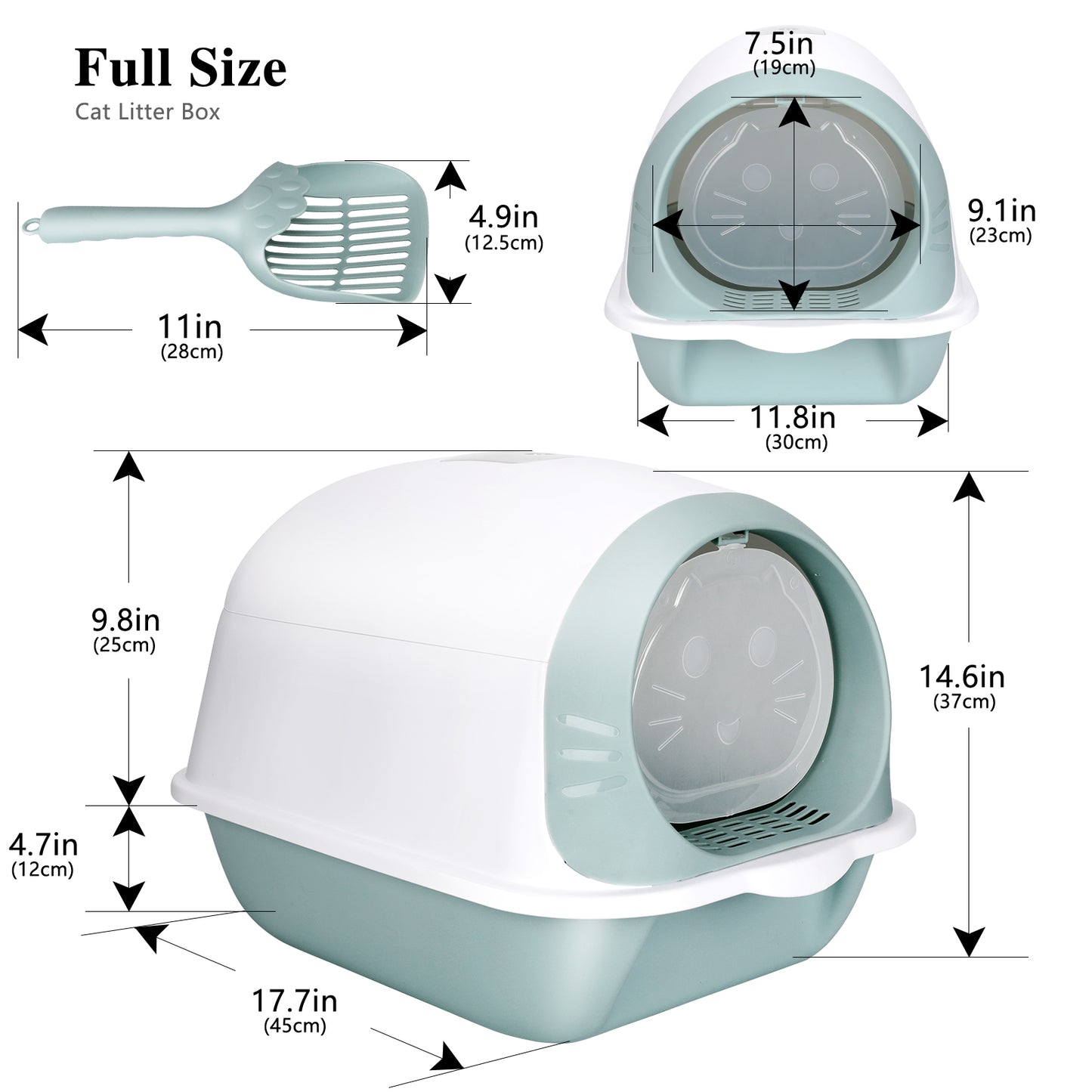 Foldable Cat Litter Box, Cat Toilet - TOPMART