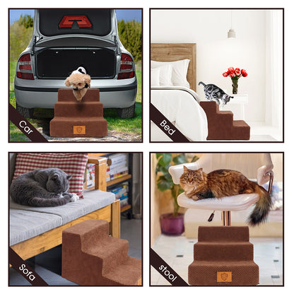 3-Layer Sponge Right Angle Pet Ladder/Dog Staircase