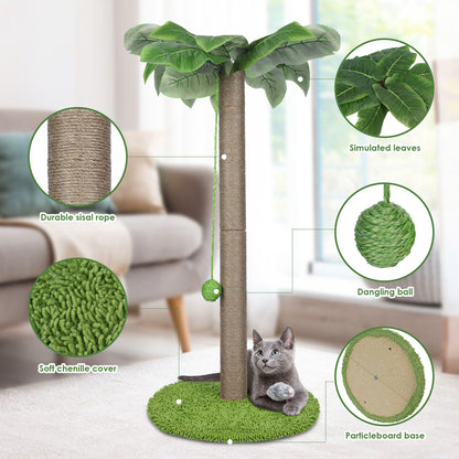 Cat Scratching Post Tree Shape-33.4" tall-TOPMART