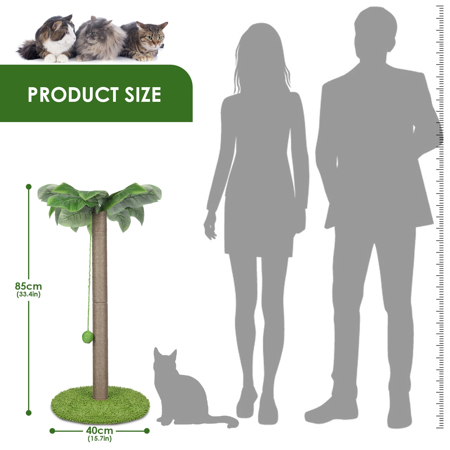 Cat Scratching Post Tree Shape-33.4" tall-TOPMART