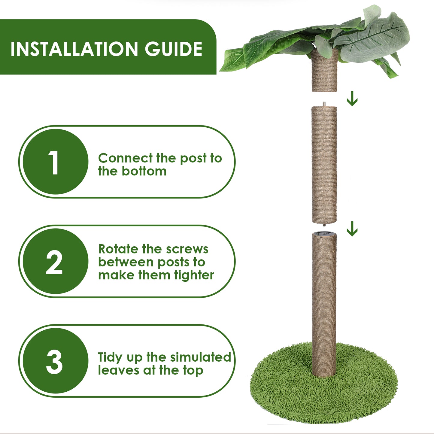 Cat Scratching Post Tree Shape-33.4" tall-TOPMART