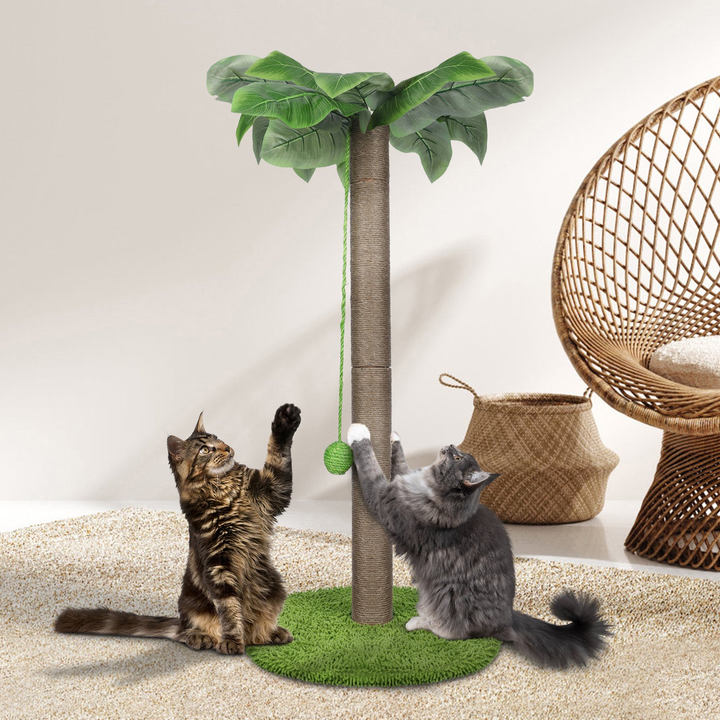 Cat Scratching Post Tree Shape-33.4" tall-TOPMART
