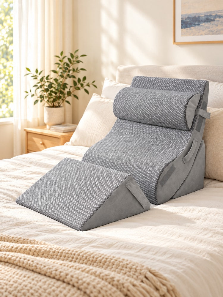 4-Pcs  Modular Wedge Pillow Set for Reading & Lounging