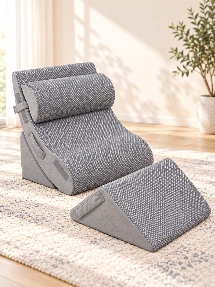 4-Pcs  Modular Wedge Pillow Set for Reading & Lounging