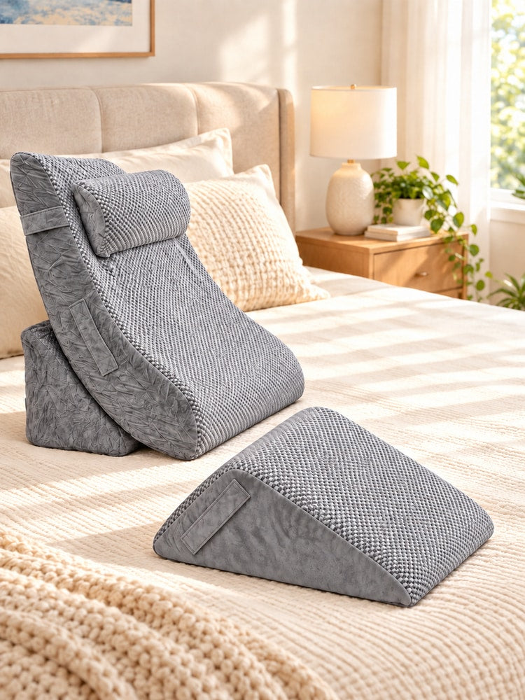 4-Pcs  Modular Wedge Pillow Set for Reading & Lounging