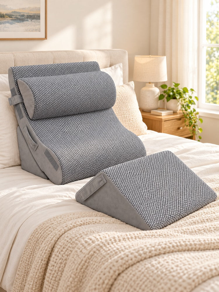 4-Pcs  Modular Wedge Pillow Set for Reading & Lounging