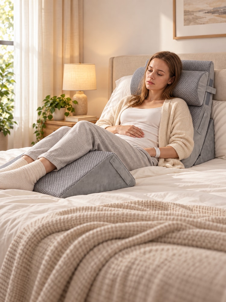 4-Pcs  Modular Wedge Pillow Set for Reading & Lounging