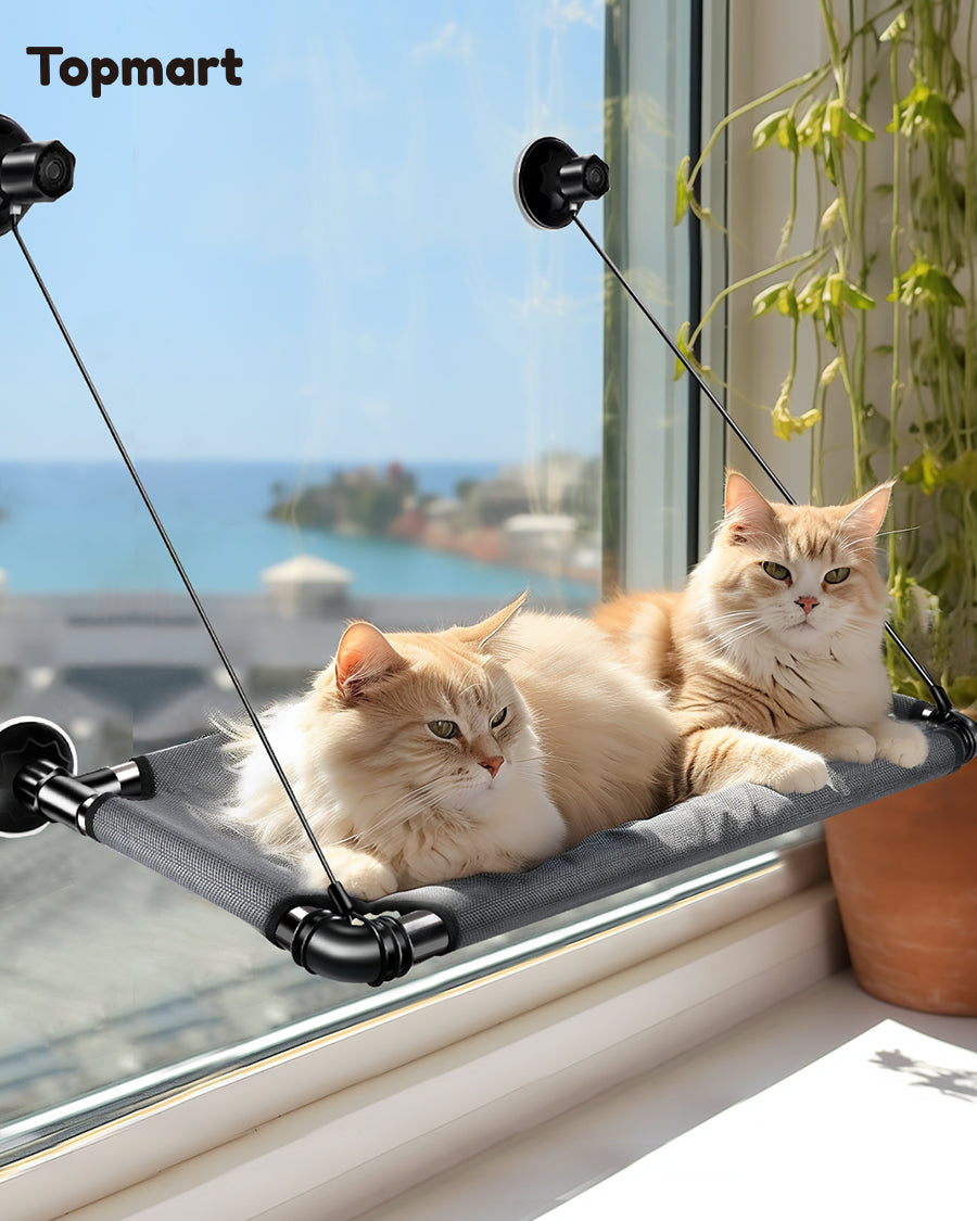 Topmart Oversized Cat Window Hammock, Fits Two Cats, 28" Wide