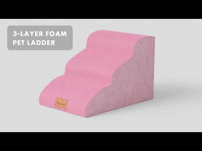 Topmart 3-Tier Large Sponge Foam Pet Ramp/Dog Stairs