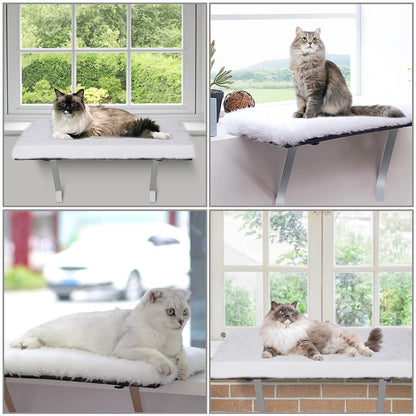 Topmart White Plush Cat Window Sill / Cat Seat Cushion