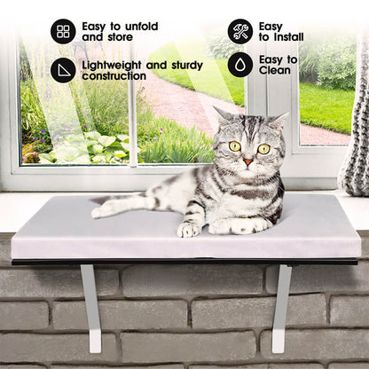 Topmart Sponge Rectangular Round Corner Cat Window Sill/Cat Cushion - Gray