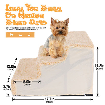 Topmart 3 Tier Plastic Dog Stairs for Puppies and Cats