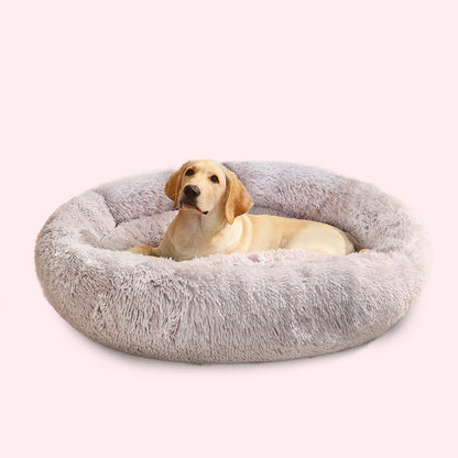 Topmart Deep Sleep Soothing Donut Shape Plush Pet Nest - 36"