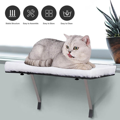 Topmart White Plush Cat Window Sill / Cat Seat Cushion