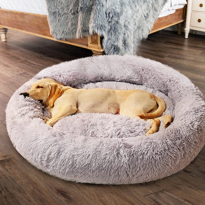 Topmart Deep Sleep Soothing Donut Shape Plush Pet Nest - 36"