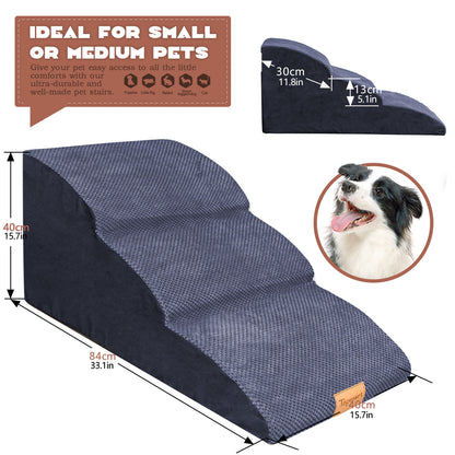 TOPMART three-layer extended sponge foam pet ladder/dog stairs