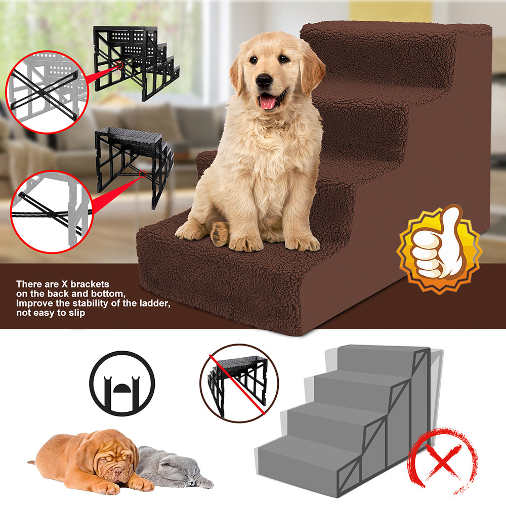 4-TIERS LIGHTWEIGHT PLASTIC PET STAIRS