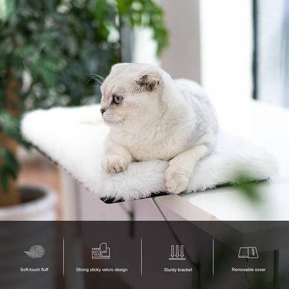Topmart White Plush Cat Window Sill / Cat Seat Cushion
