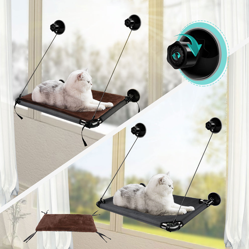 Topmart Oversized Cat Window Hammock, Fits Two Cats, 28" Wide