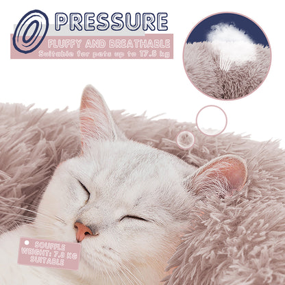 Topmart Deep Sleep Soothing Donut Shape Plush Pet Nest - 30"